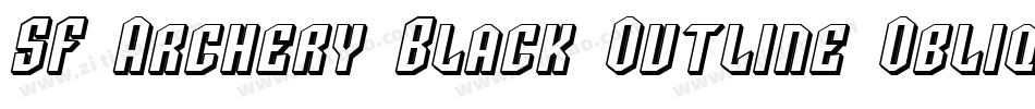 SF Archery Black Outline Oblique字体转换